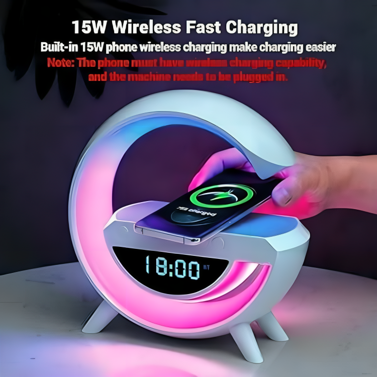 G-Shape Atmosphere 15W Wireless Charger LED RGB Bluetooth Speaker